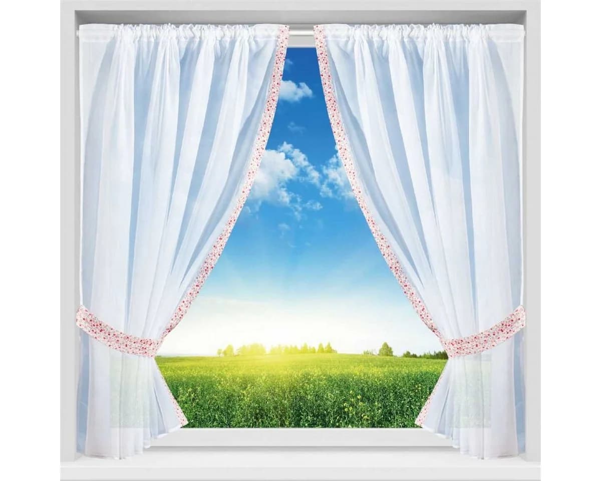 Arsvita Gardinenset 2-tlg. Transparent Voile Stangendurchzug - Bild 2