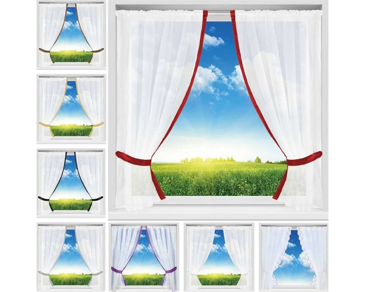 Arsvita Vorhang Transparent Stangendurchzug Gardinenset Voile - Bild 4