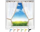 Arsvita Gardinenset Schlaufenvorhang Transparent Beige Landhausstil Bild 1