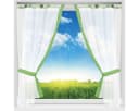 Arsvita Gardinenset Schlaufenschal Grün Transparent mit Raffhalter Bild 1