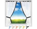 Arsvita Gardinenset Landhausstil Grau Transparent mit Schlaufen Bild 2