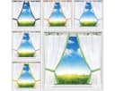 Arsvita Gardinenset Landhausstil Grau Transparent mit Schlaufen Bild 4