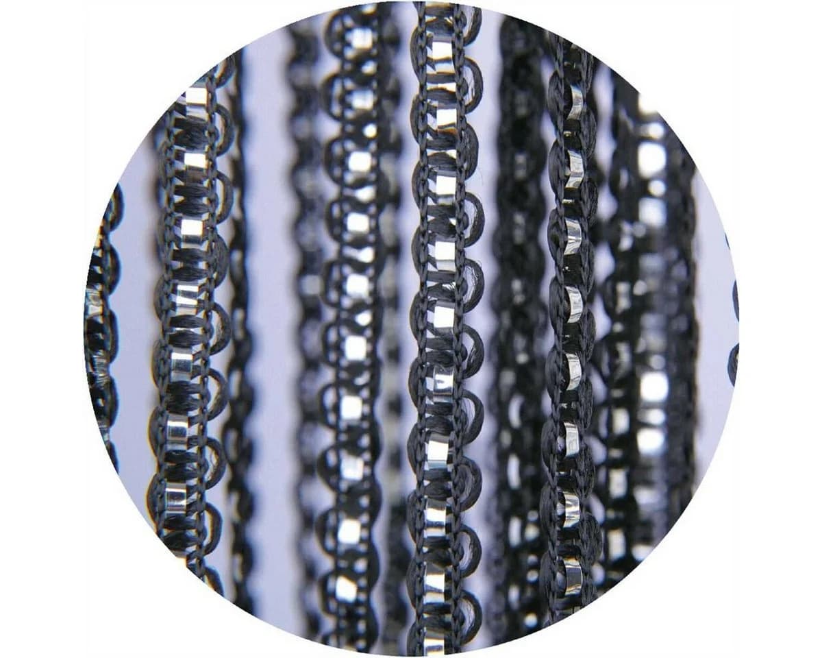 Arsvita Fadengardine Transparent Schwarz mit Metallic-Effekt - Bild 5