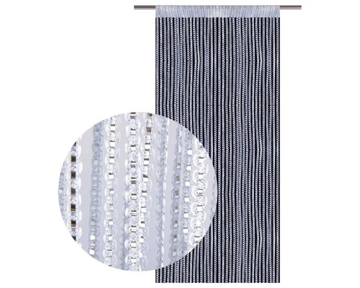 Arsvita Fadengardine Silber Transparent Metallic-Effekt mit Stangendurchzug - Bild 4