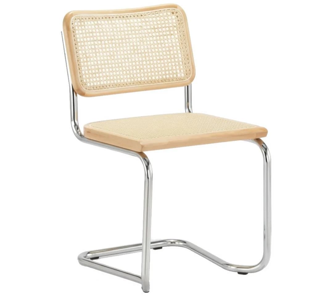 k-hometrends KADEN 2er-Set Freischwinger Buchenholz Wiener Geflecht