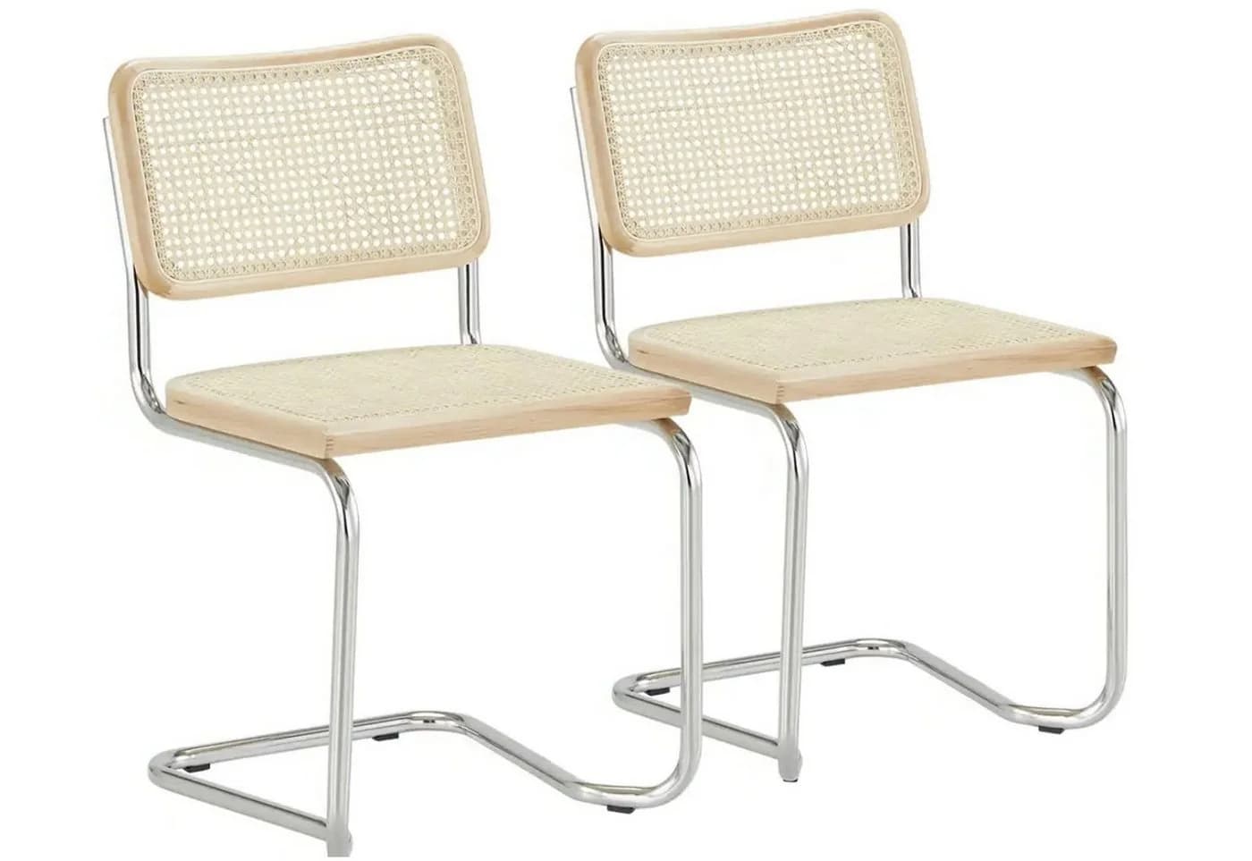 k-hometrends KADEN 2er-Set Freischwinger Buchenholz Wiener Geflecht - Bild 2