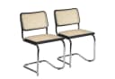 k-hometrends Freischwinger KALE 2er-Set Buche Schwarz Wiener Geflecht Bild 2