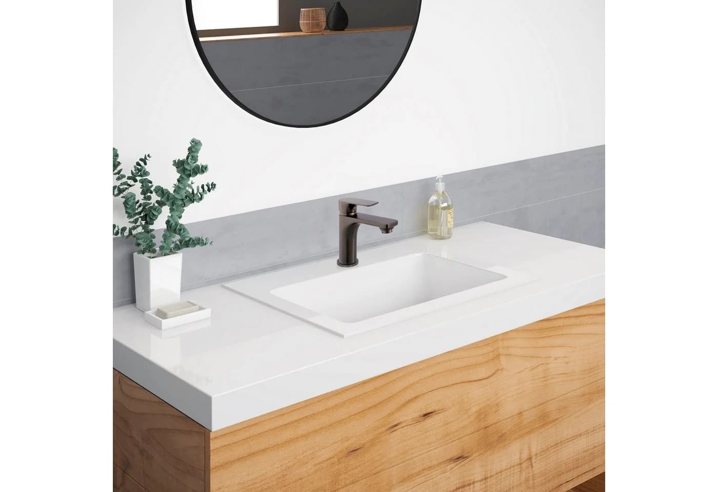 CORNAT Waschtischarmatur NOIR Graphit Industrial Look