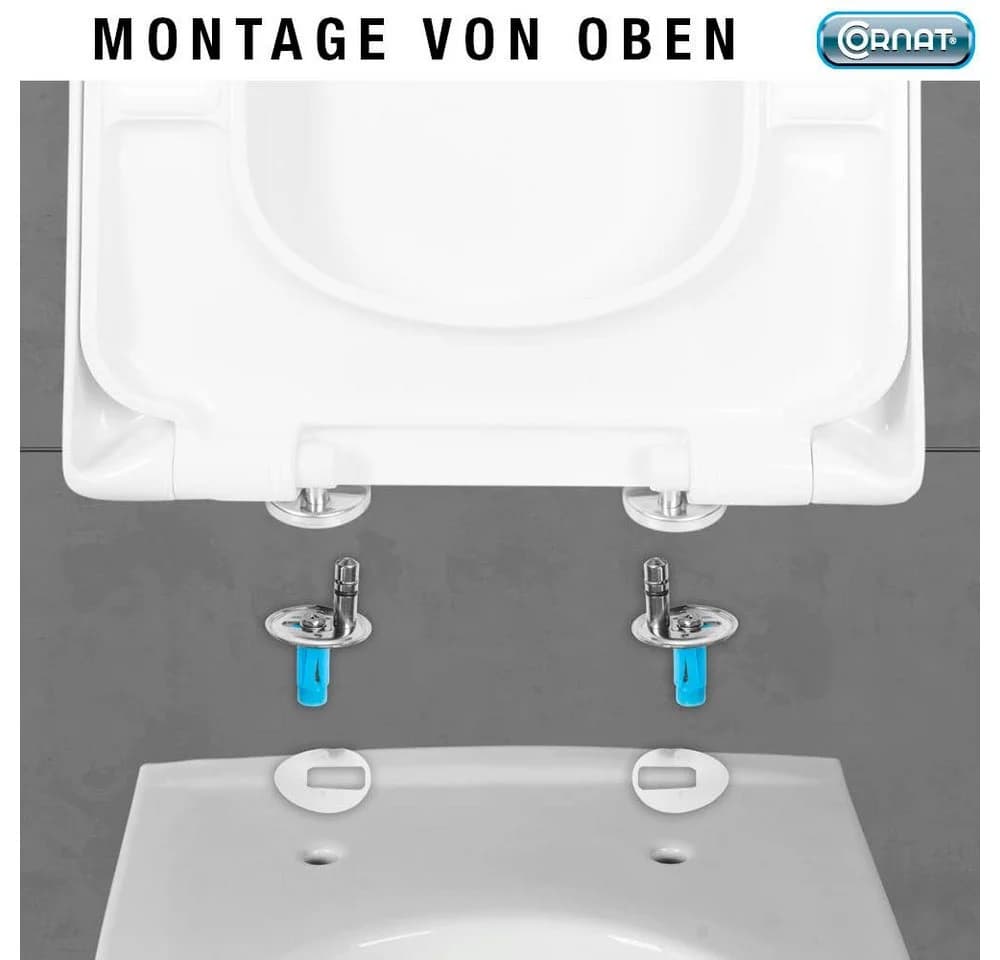 CORNAT WC-Sitz PREMIUM 10 Weiß mit Soft-Close-Funktion - Bild 3