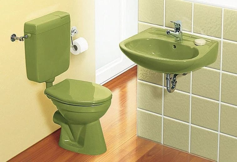 CORNAT Tiefspül-WC Moosgrün Keramik Oval