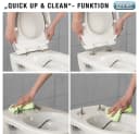 CORNAT WC-Sitz Flaches Design Pflegeleichter Duroplast Quick up, Clean Funktion Absenkautomatik Montage von oben Bild 5