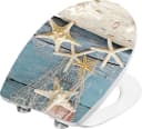 CORNAT WC-Sitz Seestern bunt D-Form SoftClose Quick Release Bild 1