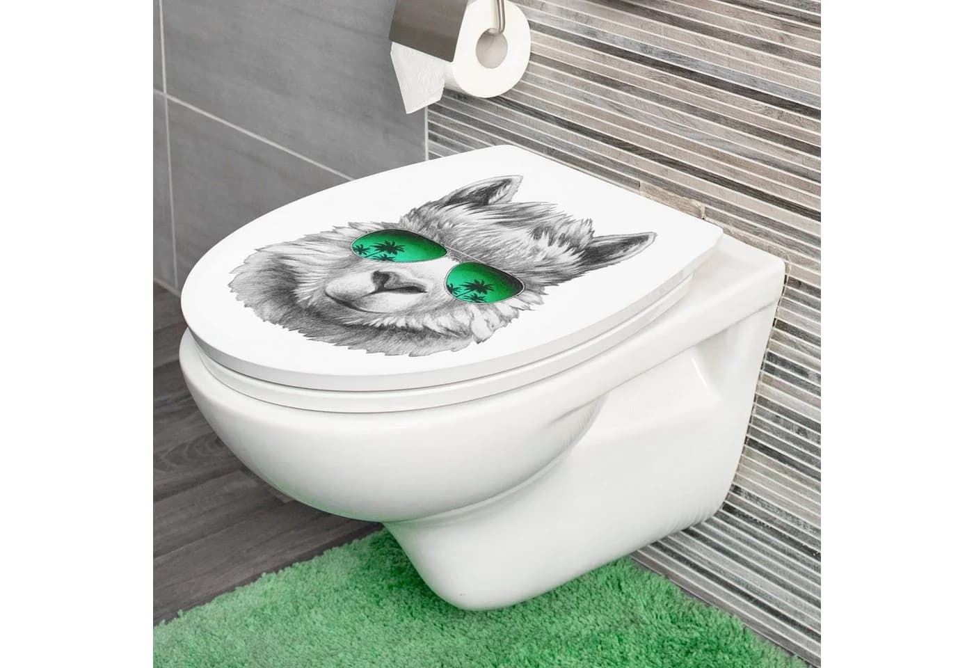 CORNAT WC-Sitz mit 3D-Optik, Absenkautomatik & Quick up & Clean - Bunt