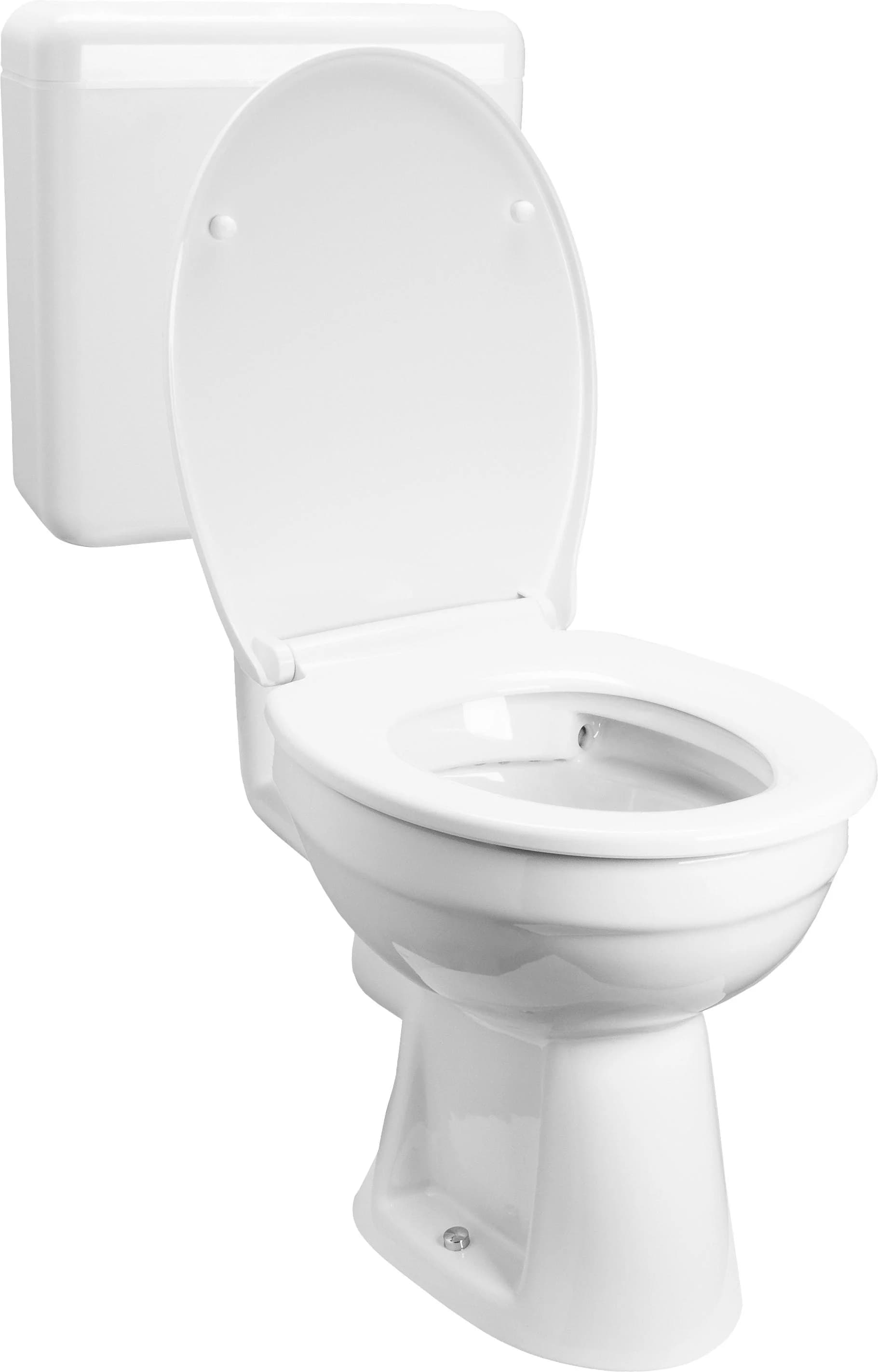 CORNAT Tiefspül-WC Komplett-Set inkl. WC, WC-Sitz, Spülkasten
