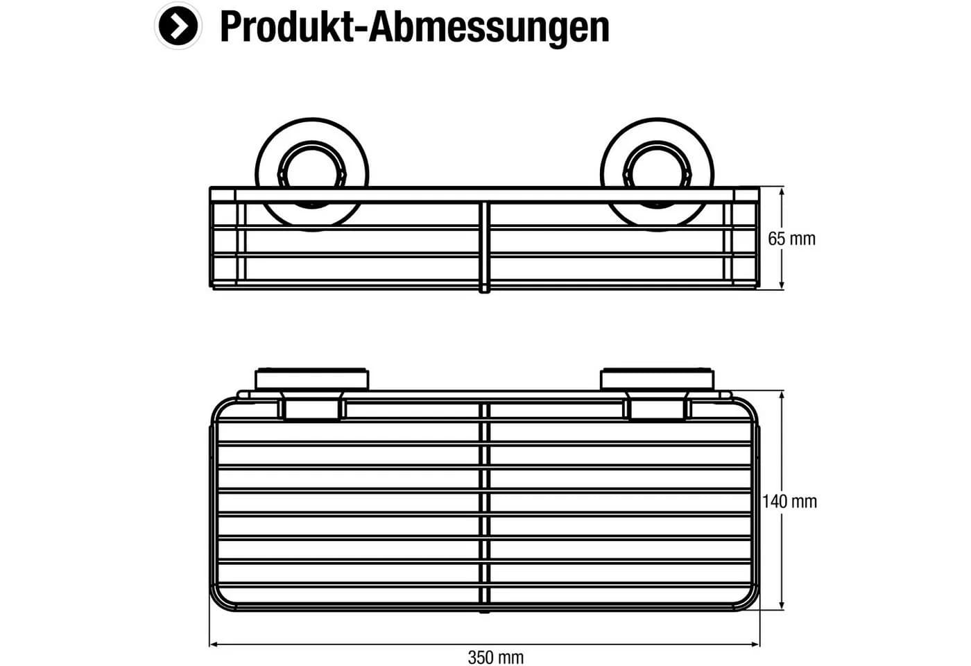 CORNAT Duschregal 3 in 1 - Extra langer & flacher Korb - Verchromt - Bild 4