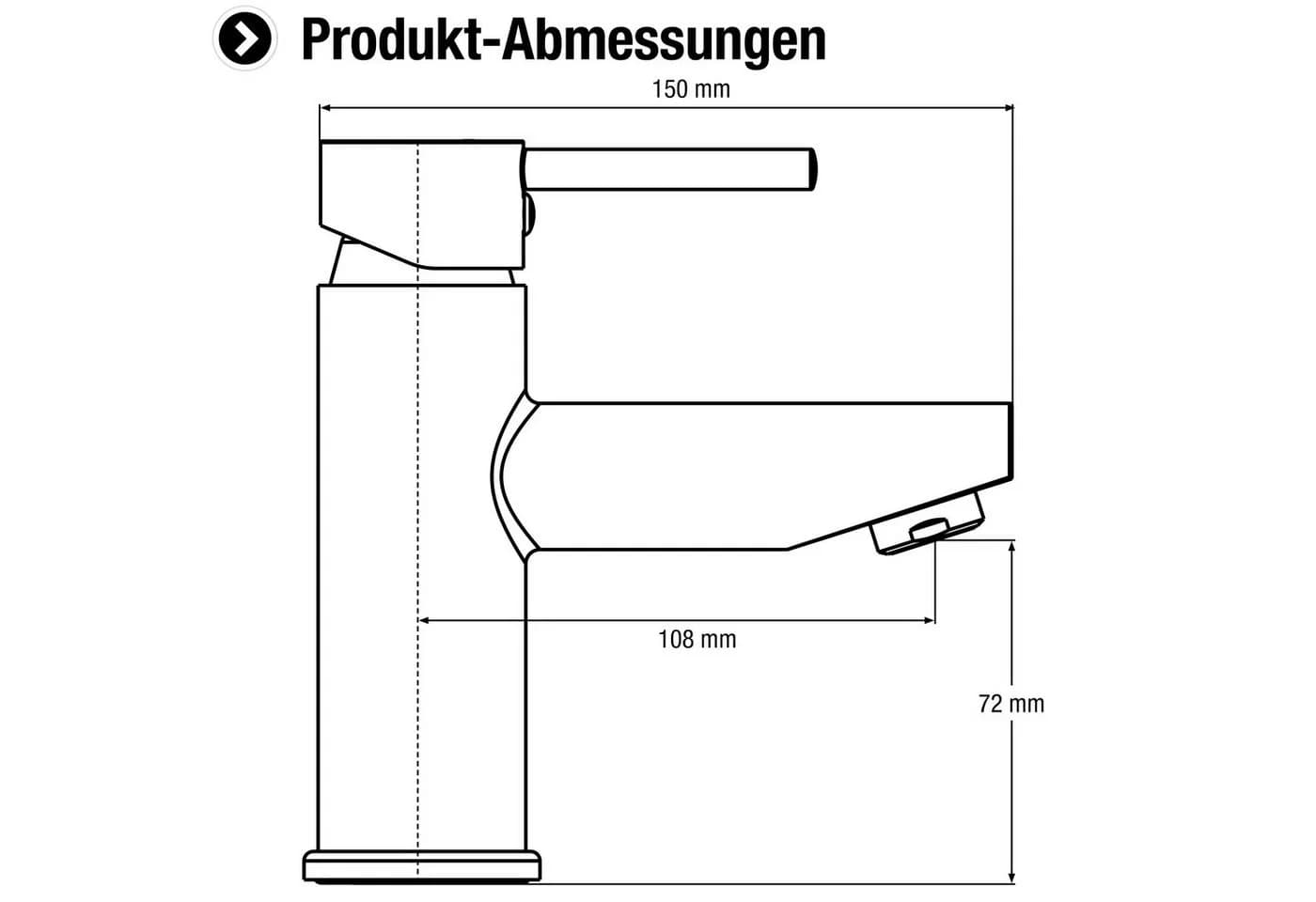 CORNAT Waschtischarmatur Calo HD, Messing, verchromt, Silber - Bild 3