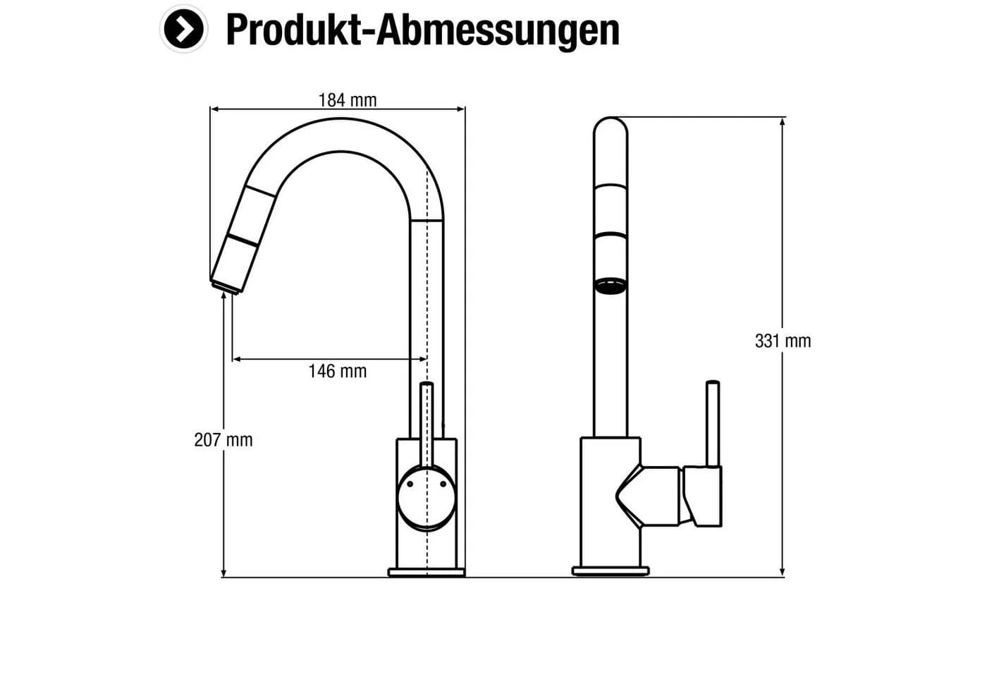 CORNAT Spültischarmatur Kirna HD Messing verchromt - Bild 3