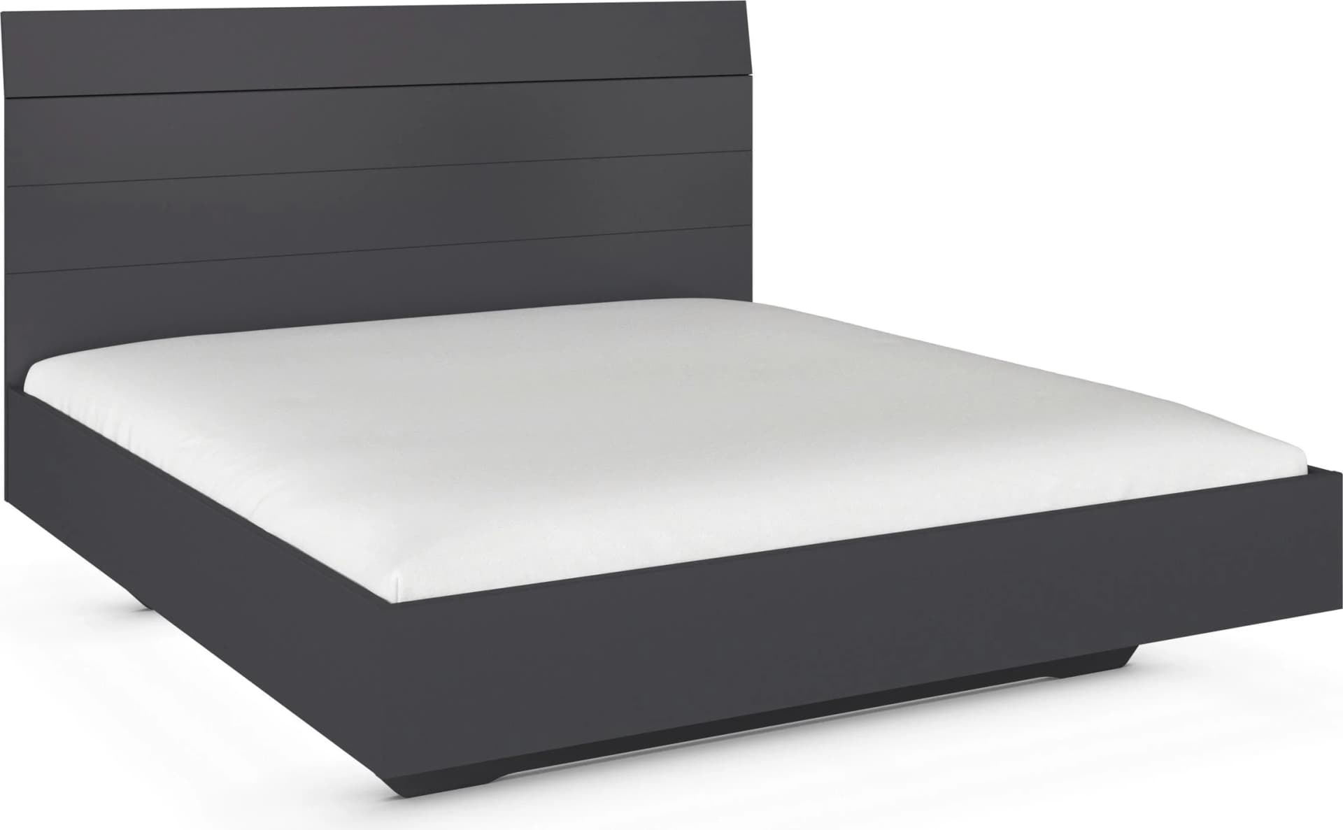 OTTO HOME Futonbett AGORDO Grau Metallisch mit hohem Kopfteil