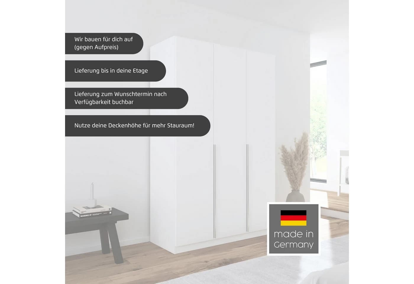 OTTO HOME Drehtürenschrank Agordo Eiche Artisan/Champagner - Bild 4