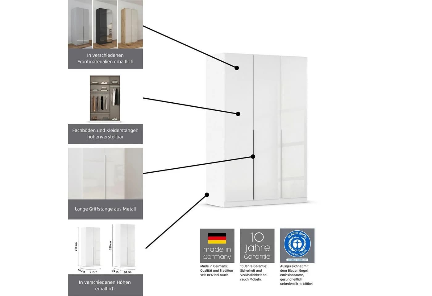 OTTO HOME Drehtürenschrank Agordo Eiche Artisan/Champagner - Bild 5