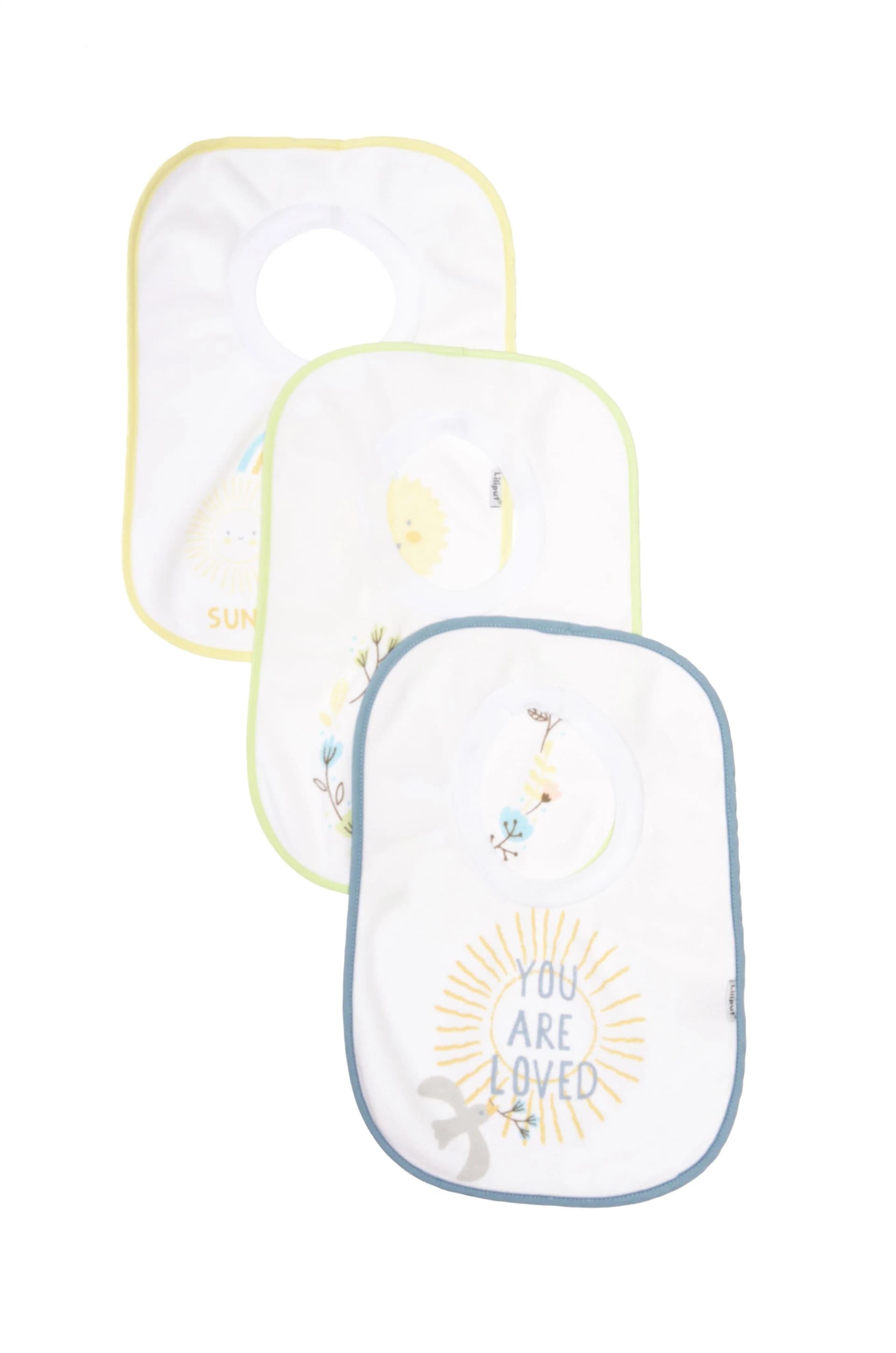 Liliput Lätzchen Set 3er Weiß Baumwolle mit Aufdruck