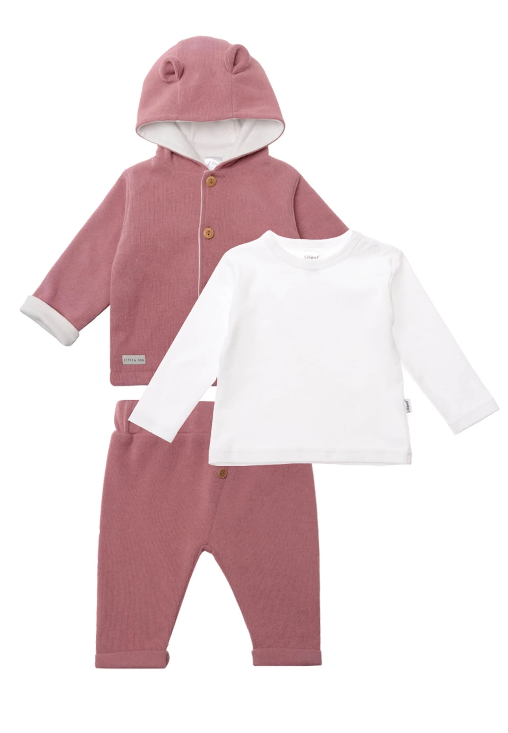 Liliput Erstausstattungspaket Mädchen Gr. 62 Rosa Weiß 3-teilig