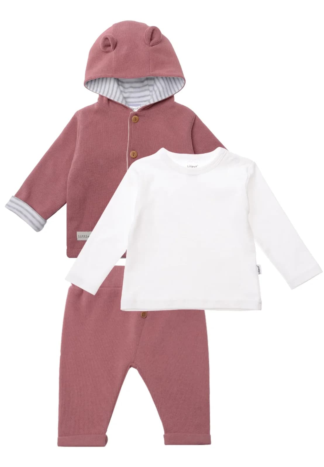 Liliput Erstausstattungspaket Mädchen Gr. 62 Rosa Grau 3-teilig