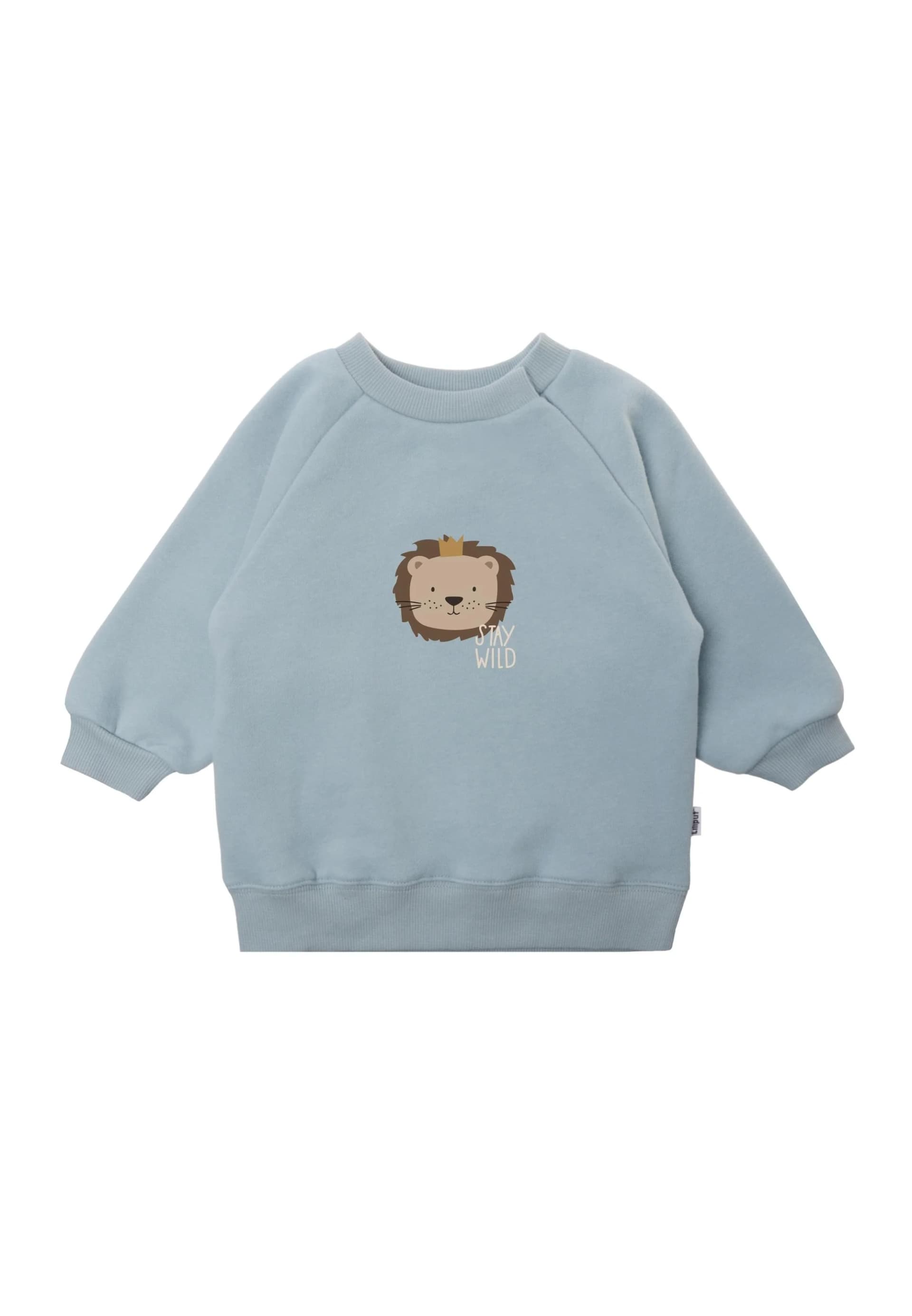 Liliput Sweatshirt Stay Wild Mädchen hellblau Löwen-Print