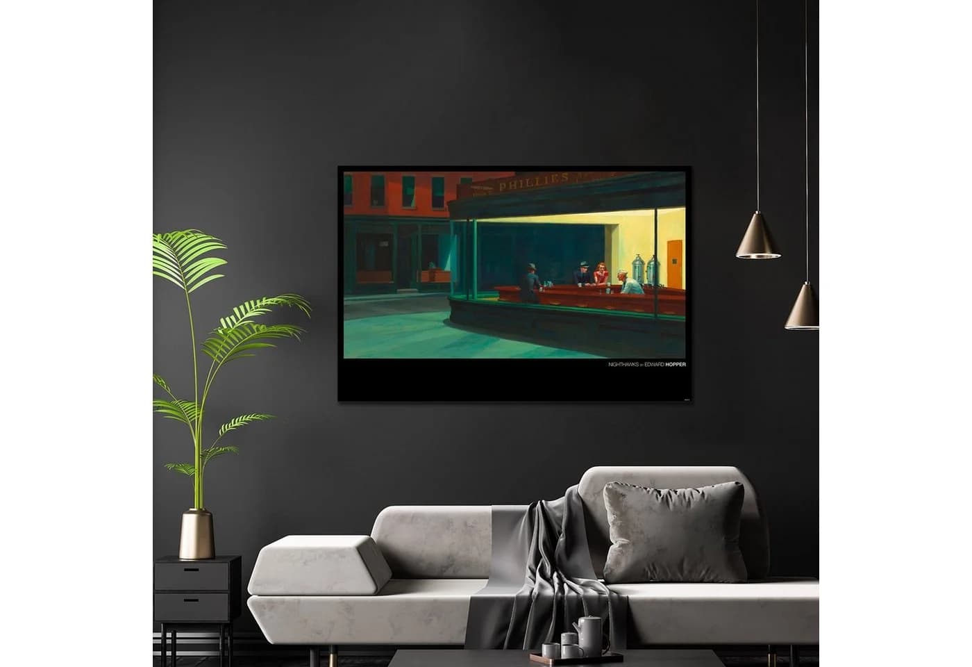 Close Up Poster Edward Hopper Nighthawks 91,5 x 61 cm - Bild 3