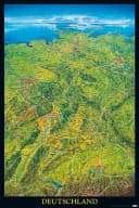 Close Up Poster Deutschland Geographische Panorama-Karte 61x91,5 cm Bild 2