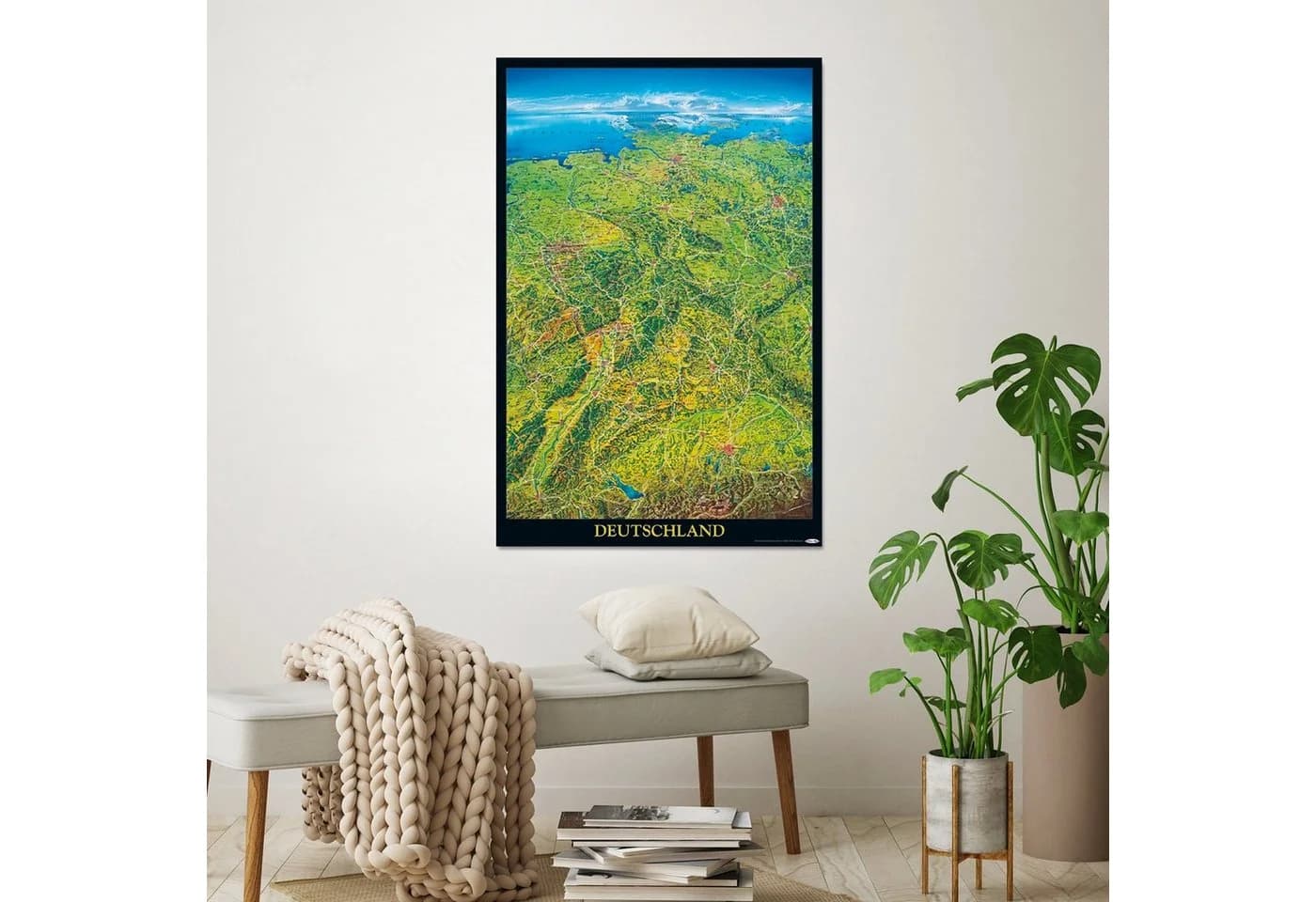 Close Up Poster Deutschland Geographische Panorama-Karte 61x91,5 cm - Bild 3