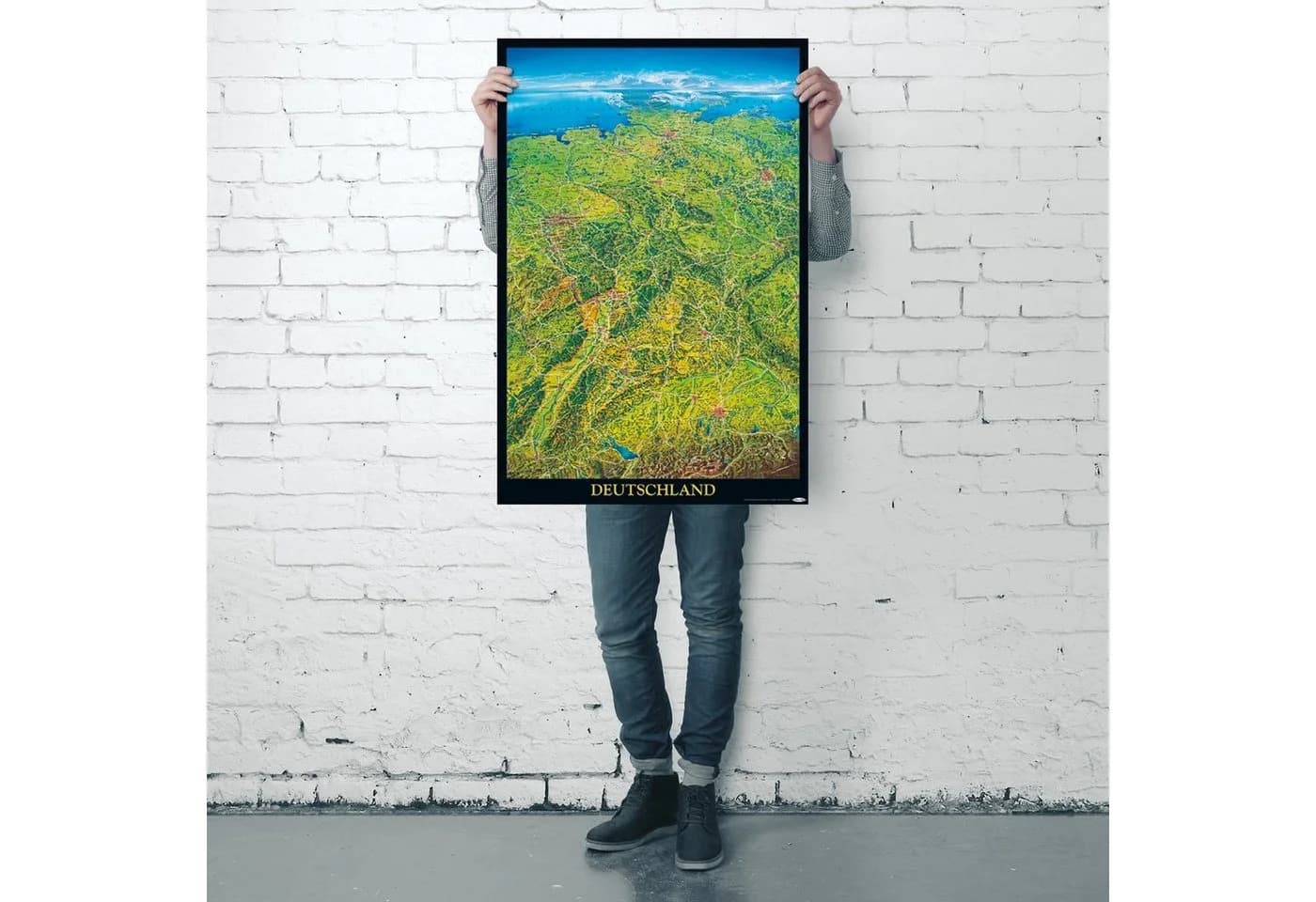 Close Up Poster Deutschland Geographische Panorama-Karte 61x91,5 cm - Bild 4