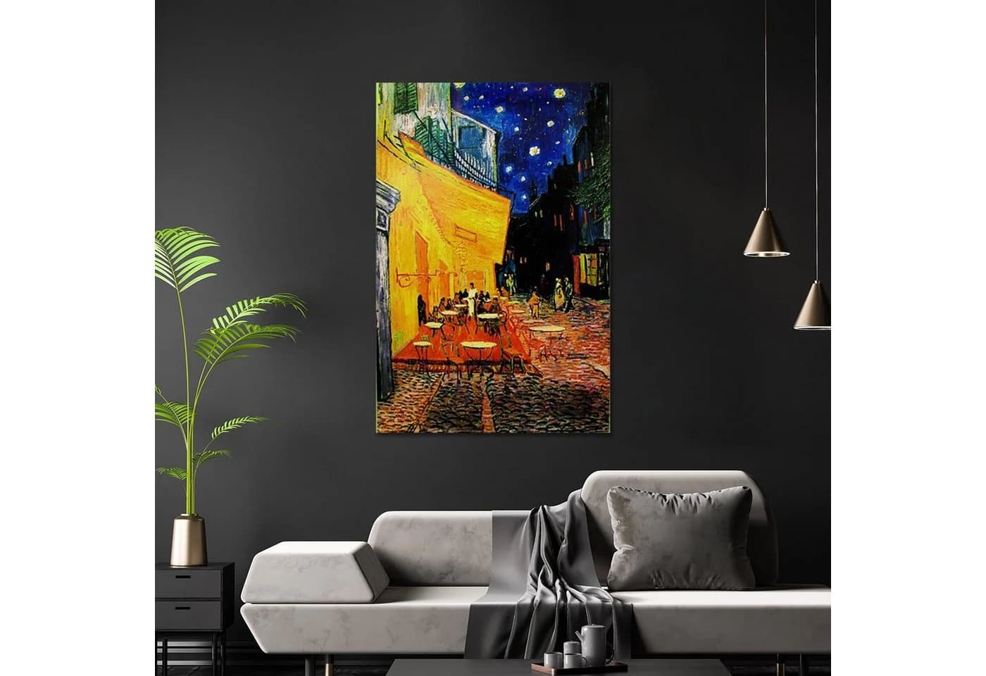 Close Up Poster Vincent Van Gogh Terrasse de Cafe la nuit - Bild 3