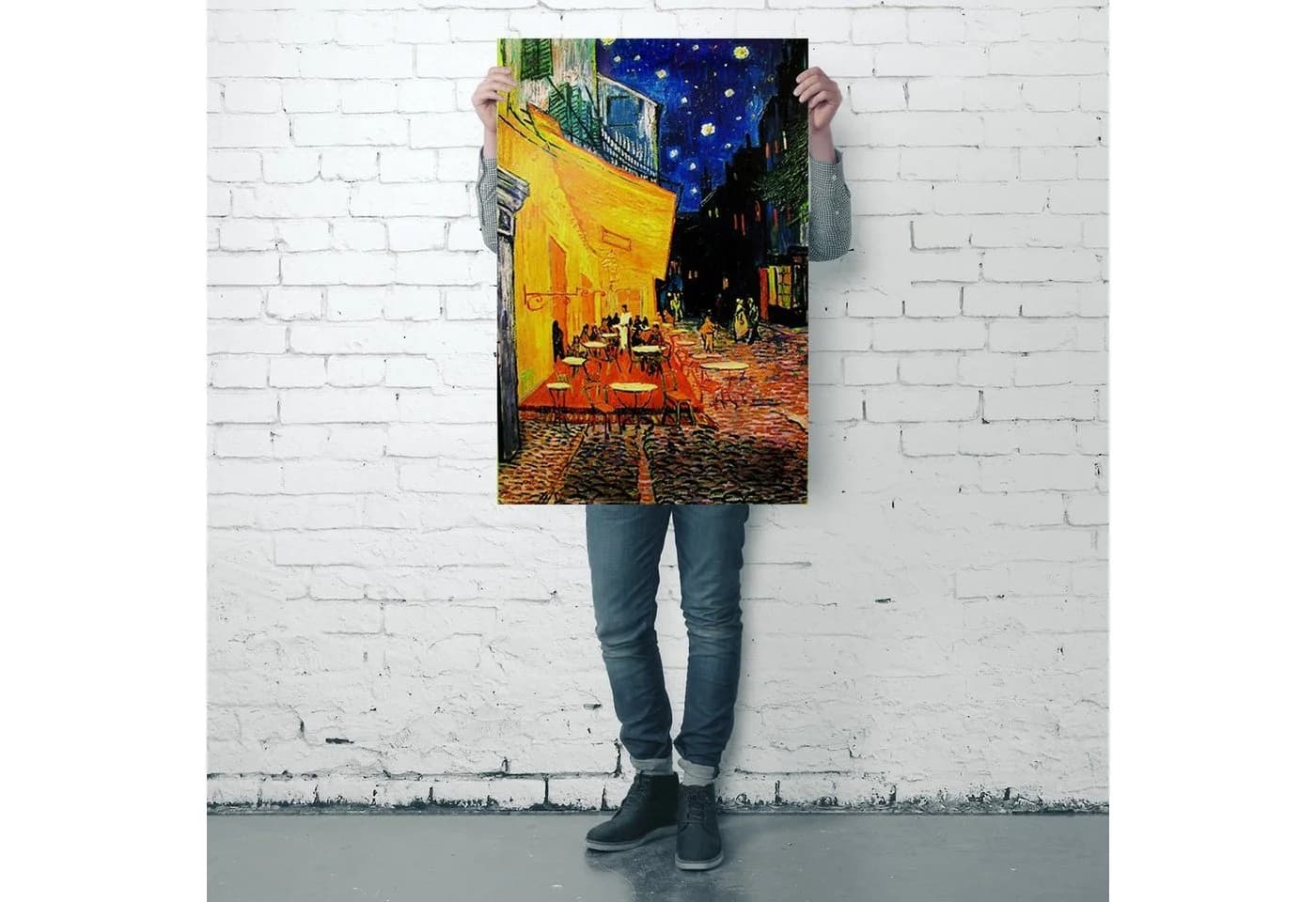 Close Up Poster Vincent Van Gogh Terrasse de Cafe la nuit - Bild 4