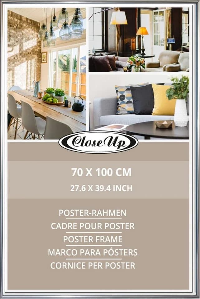 Close Up Bilderrahmen Posterrahmen Silber Kunststoffleiste