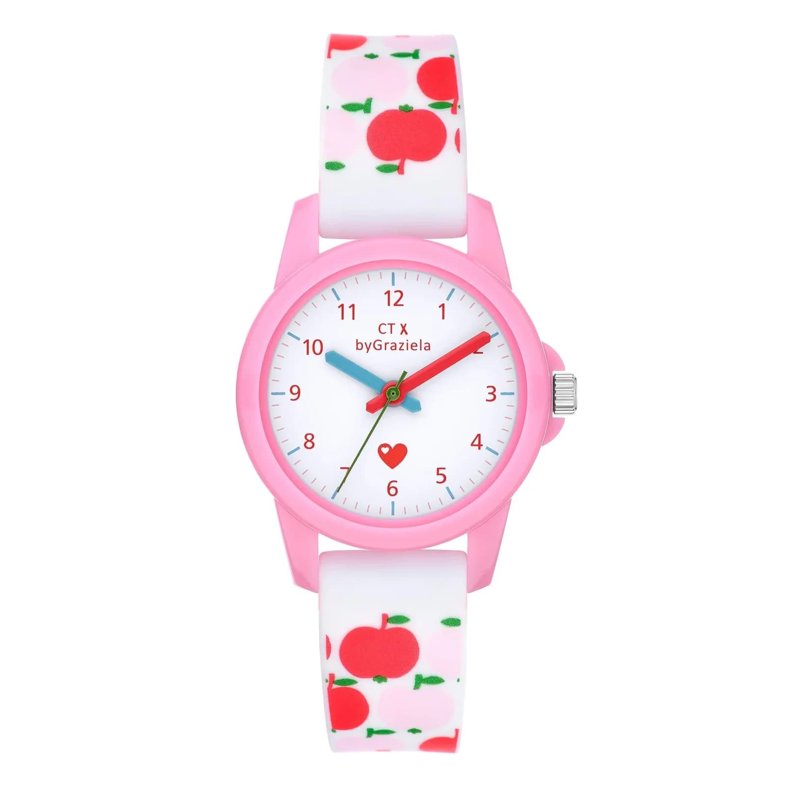 COOL TIME Kinderuhr CT x by Graziela Silikonarmband Rosa Rot Weiß
