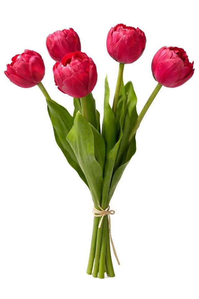 finehomegarden Kunstblume Tulpenbündel Real Touch 5 Stück - Bild 2