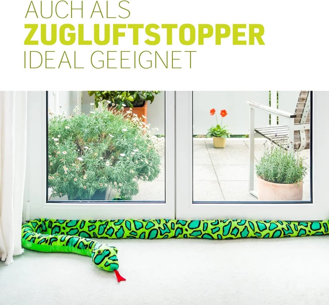 HF Home Flair Kuscheltier Schlange 250 cm Grün - Bild 4