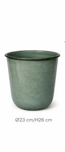finehomegarden Pflanzkübel Metall Grün Ø23-32cm Bild 1