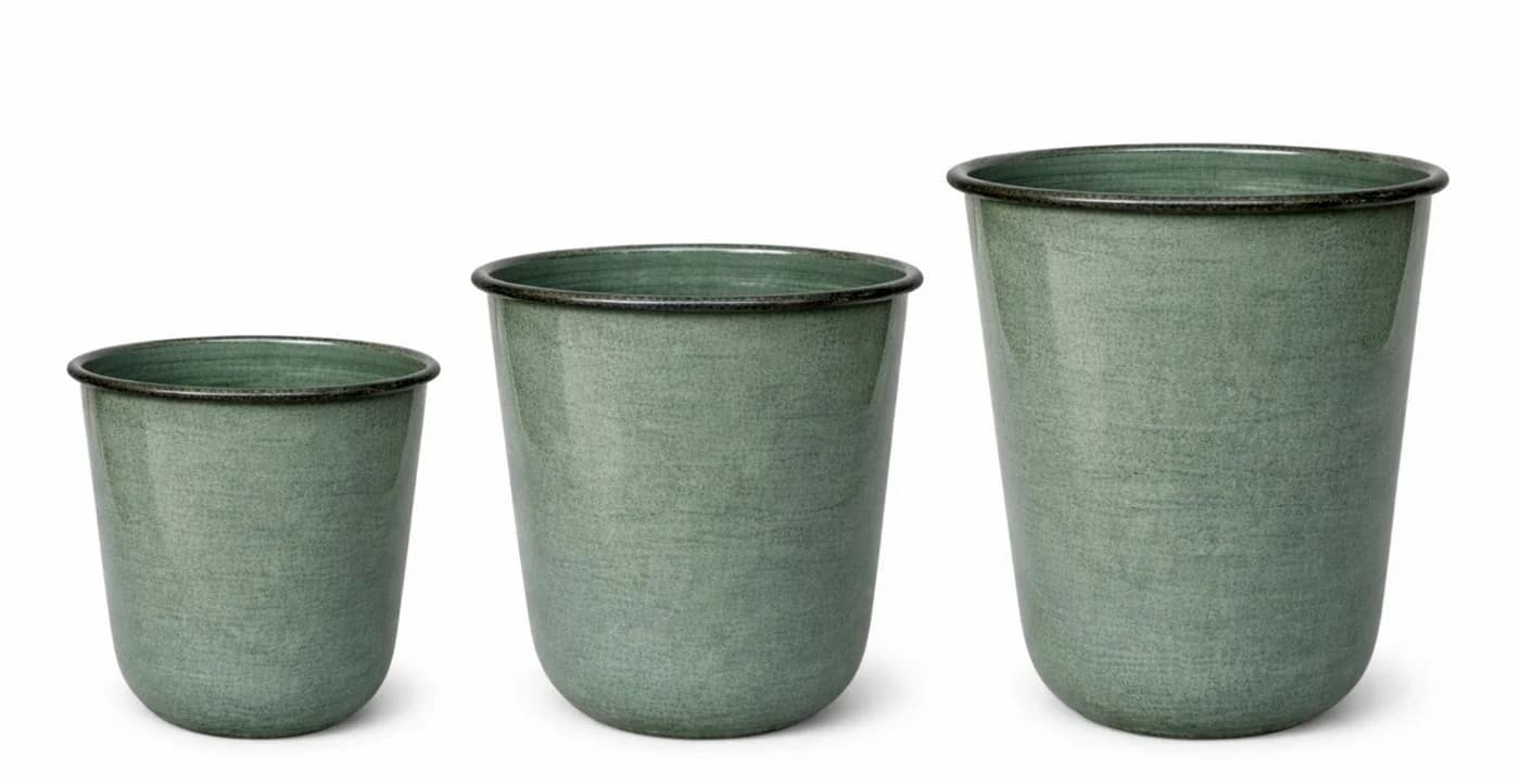 finehomegarden Pflanzkübel Metall Grün Ø23-32cm - Bild 2