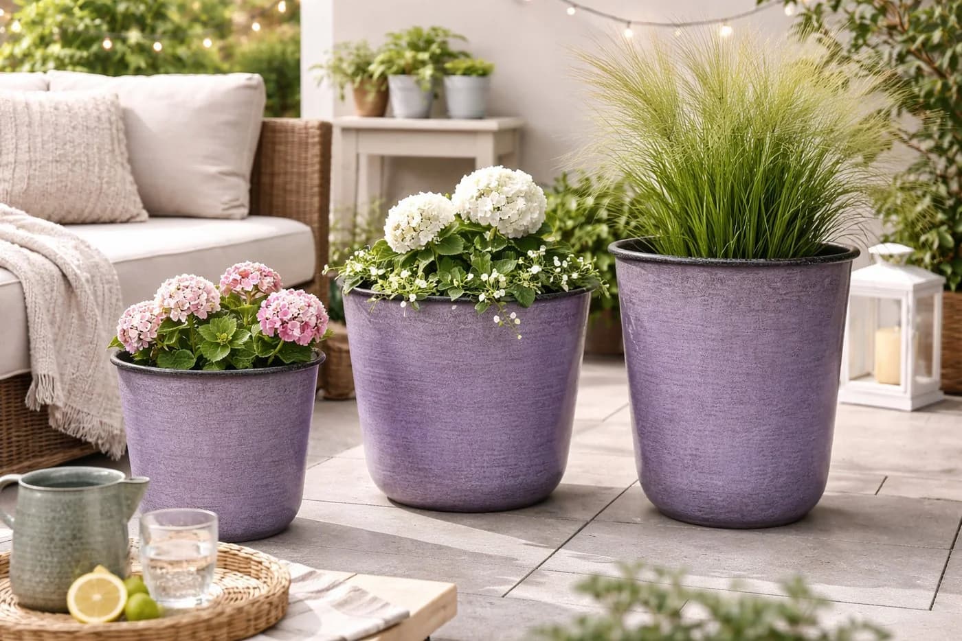 finehomegarden Pflanzkübel Metall Violett - Bild 5