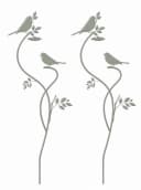 finehomegarden Gartenstecker Vogel 2er Set Metall Grün Skandi Design Bild 2