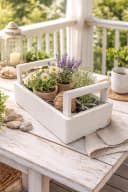 finehomegarden Blumenkasten Holz Weiß Kompakt Bild 1
