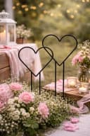finehomegarden Gartenstecker Metall Herz Schwarz 2er Set Bild 1
