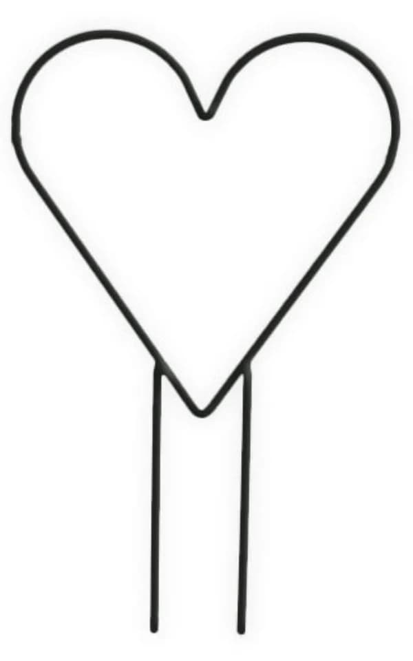 finehomegarden Gartenstecker Metall Herz Schwarz 2er Set - Bild 4