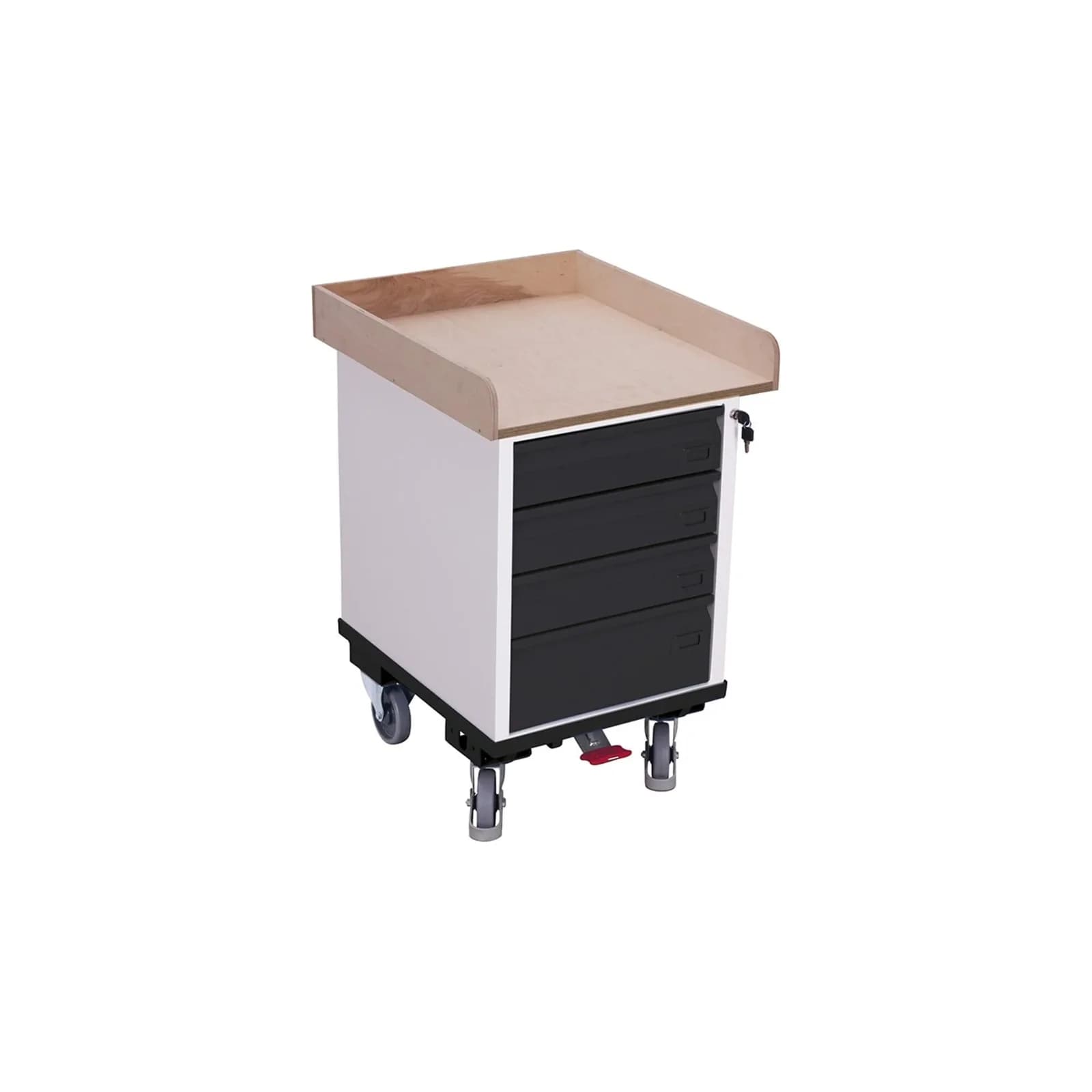 Cordes Schubladenschrank Grau 4 Schubladen Stahl