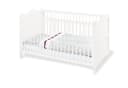 Pinolino Babybett Florentina weiß Kiefer umbaubar höhenverstellbar Bild 2