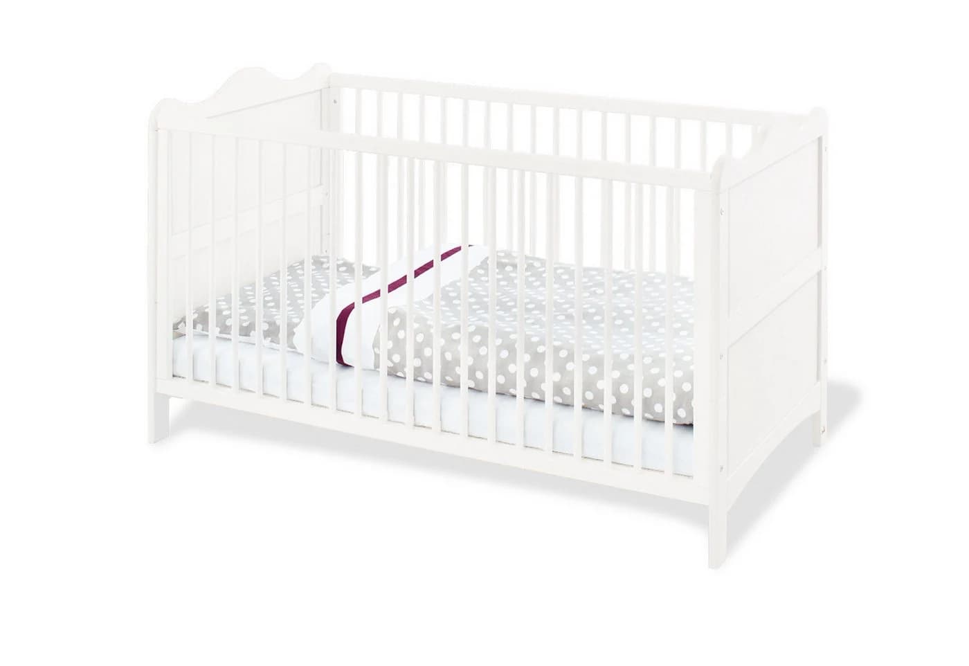 Pinolino Babybett Florentina weiß Kiefer umbaubar höhenverstellbar - Bild 2