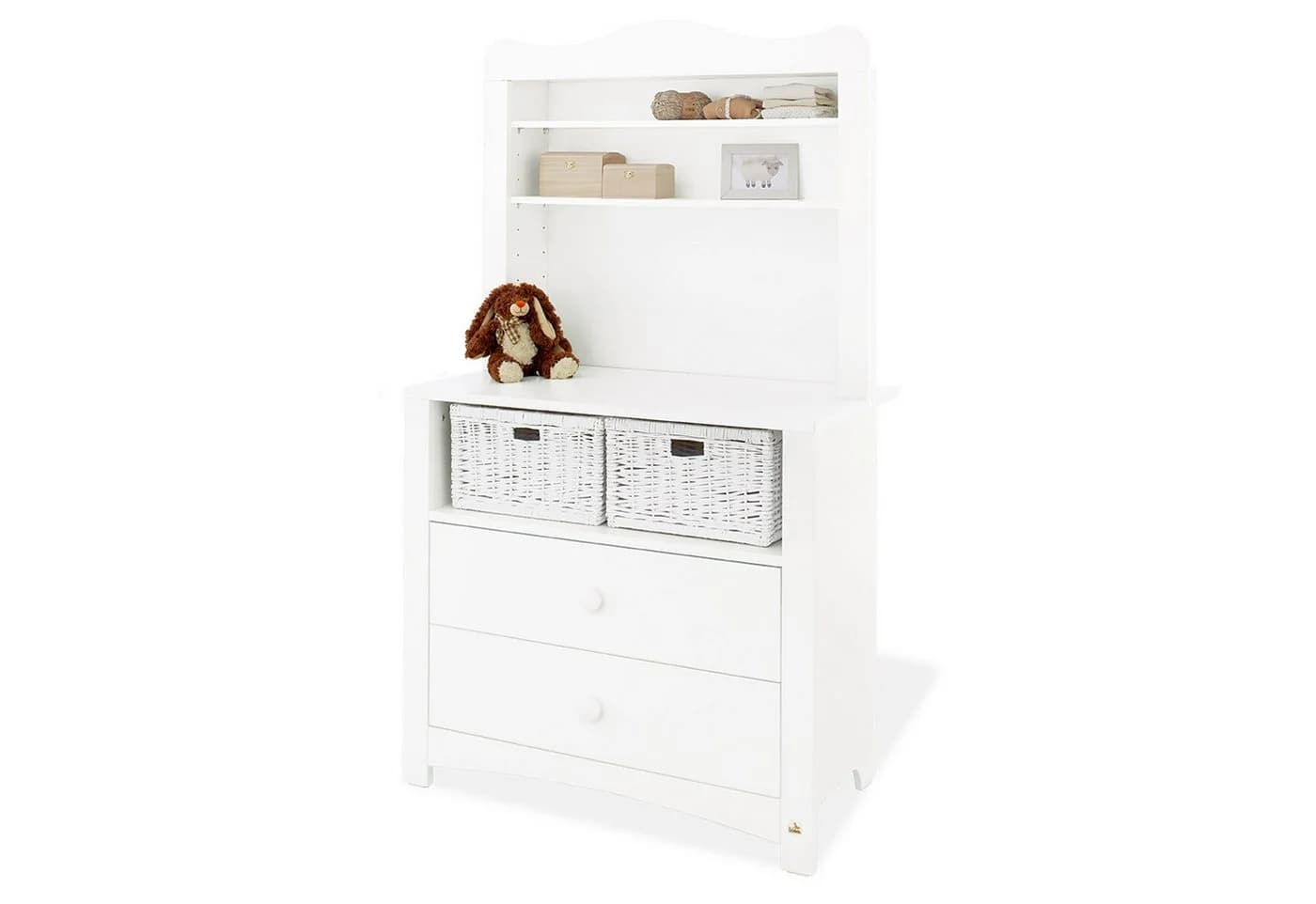 Pinolino® Wickelkommode 'Florentina' breit inkl. breitem Regalaufsatz, 2-tlg.