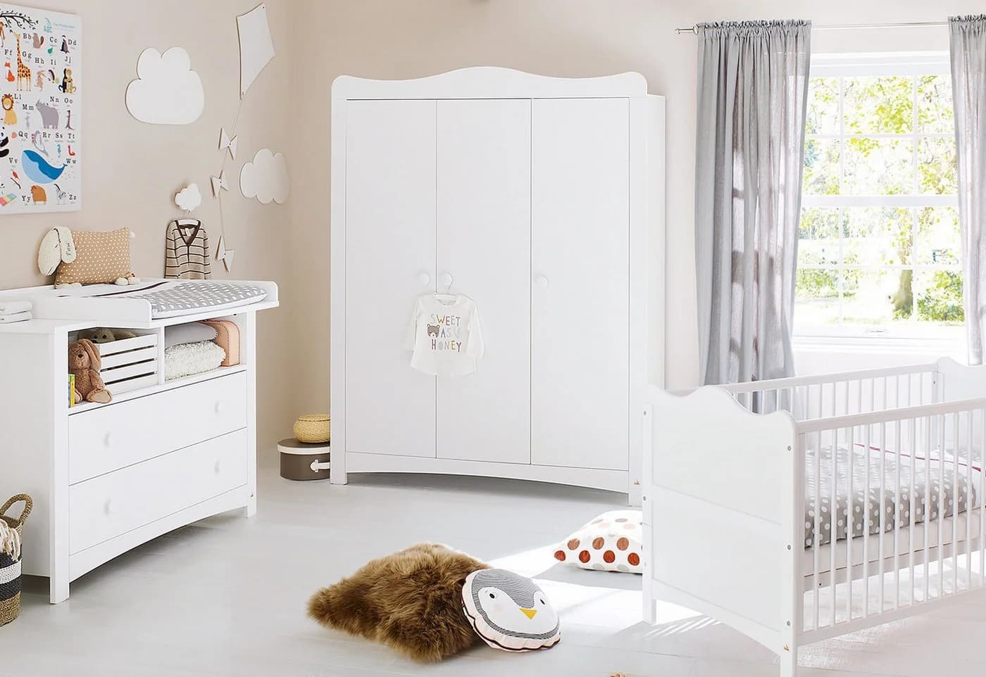 Pinolino Kinderkleiderschrank Florentina groß Weiß - Bild 3
